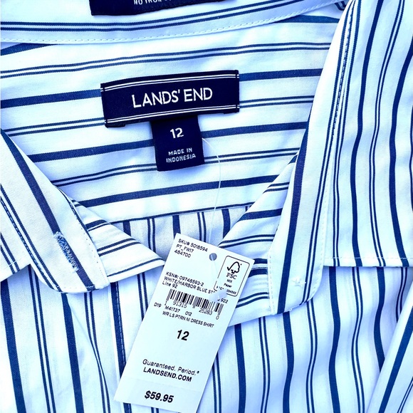 Lands' End Tops - New with tags Ladies Lands' End Striped Shirt